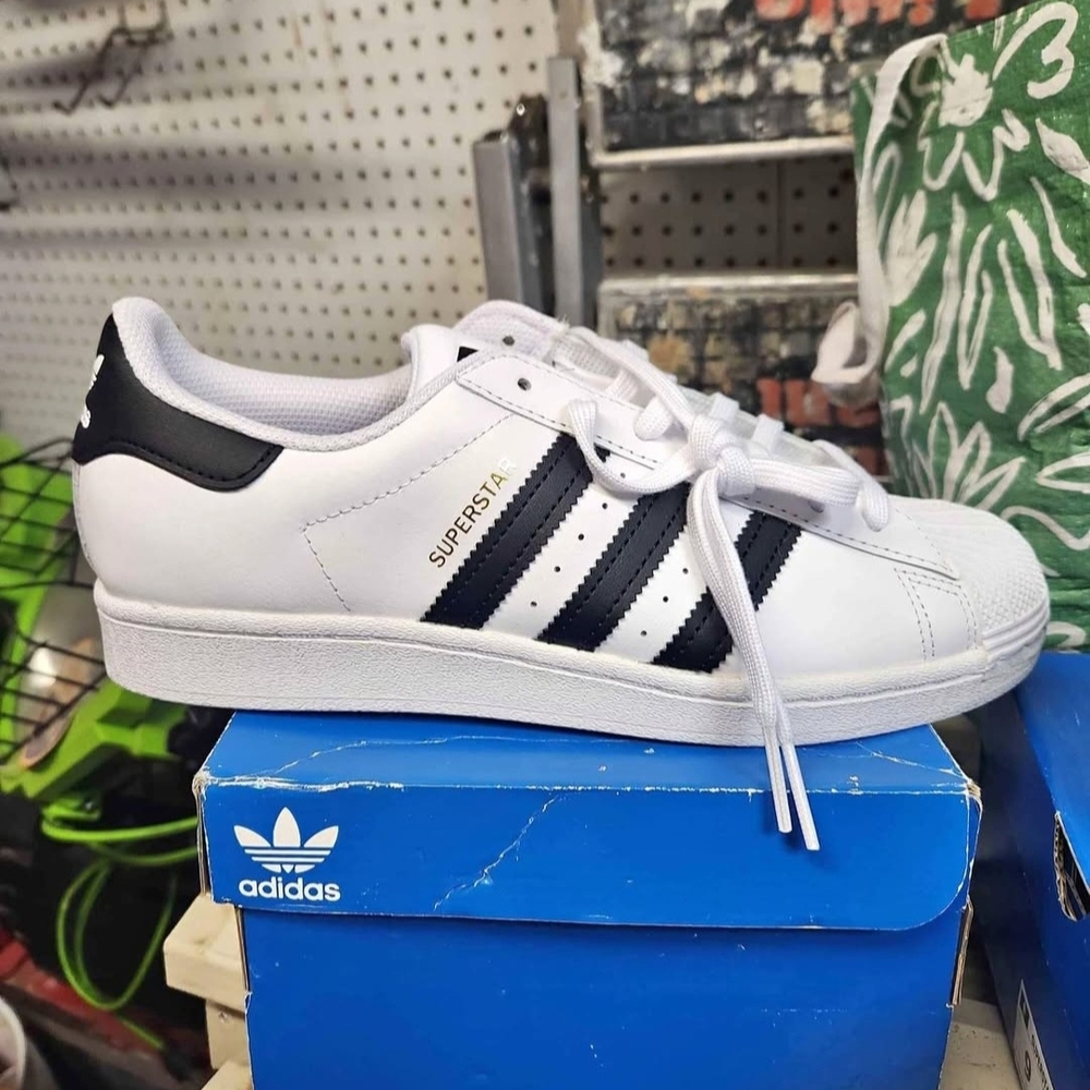 Adidas Superstar White and Black Sneakers